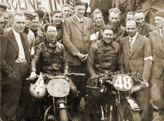 Jaap Fijma bij de 1934 TT in Assen
