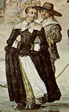 Schaatsers door Hendrick Avercamp, 1585-1634