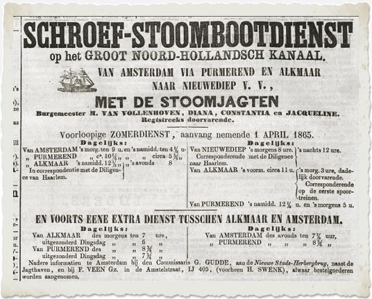 dienstregeling stoombootdienst